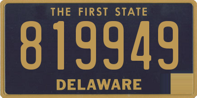 DE license plate 819949