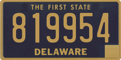 DE license plate 819954