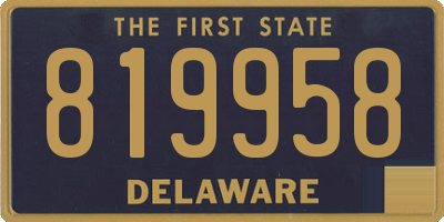 DE license plate 819958