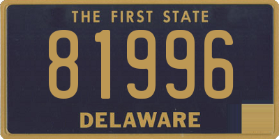 DE license plate 81996