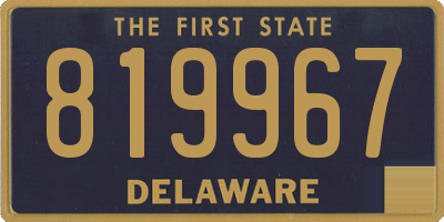 DE license plate 819967