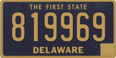 DE license plate 819969