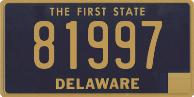 DE license plate 81997