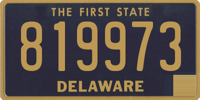 DE license plate 819973