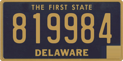 DE license plate 819984