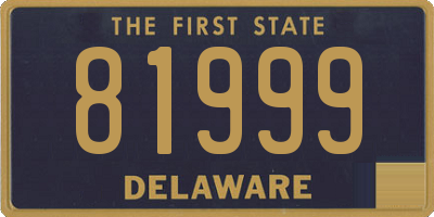 DE license plate 81999