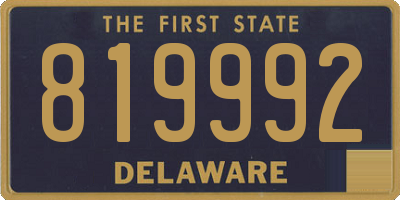 DE license plate 819992