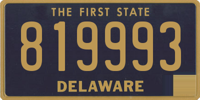 DE license plate 819993