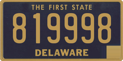DE license plate 819998