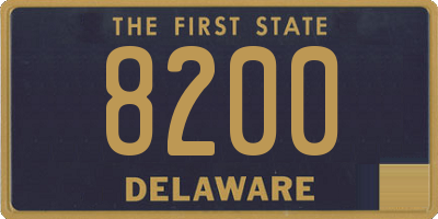 DE license plate 8200