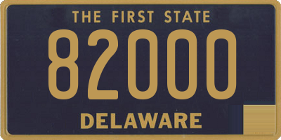 DE license plate 82000