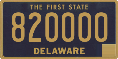 DE license plate 820000