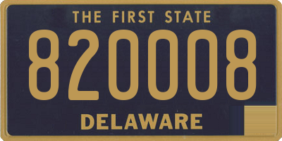 DE license plate 820008