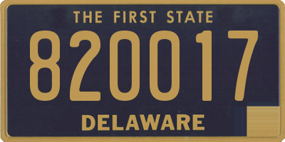 DE license plate 820017