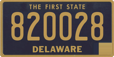 DE license plate 820028