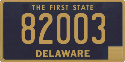 DE license plate 82003