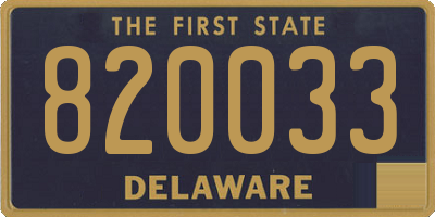 DE license plate 820033