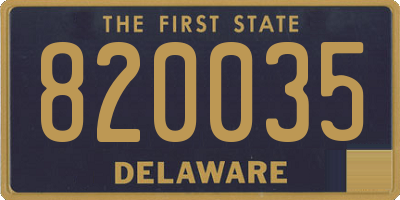 DE license plate 820035
