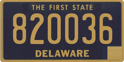 DE license plate 820036