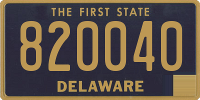 DE license plate 820040