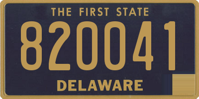 DE license plate 820041