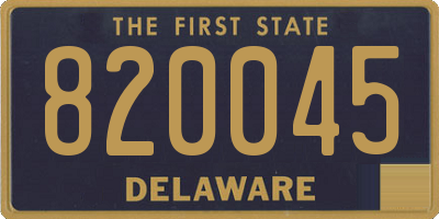 DE license plate 820045