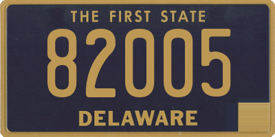 DE license plate 82005