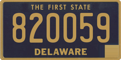 DE license plate 820059
