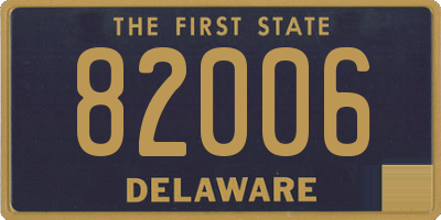 DE license plate 82006