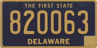 DE license plate 820063