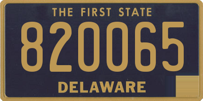 DE license plate 820065