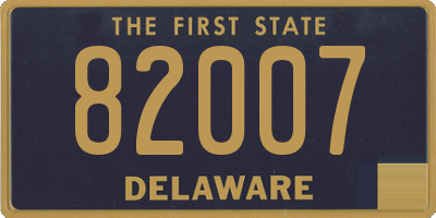 DE license plate 82007