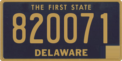 DE license plate 820071