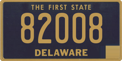 DE license plate 82008