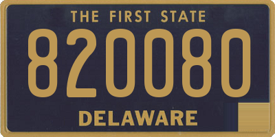 DE license plate 820080