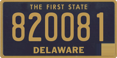 DE license plate 820081