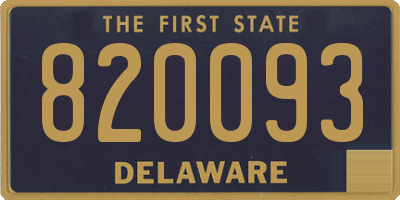 DE license plate 820093