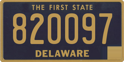 DE license plate 820097