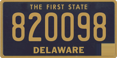 DE license plate 820098