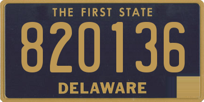 DE license plate 820136