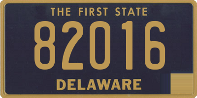 DE license plate 82016