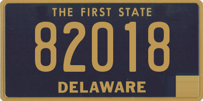 DE license plate 82018