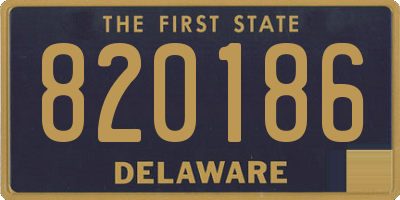 DE license plate 820186
