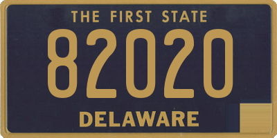 DE license plate 82020