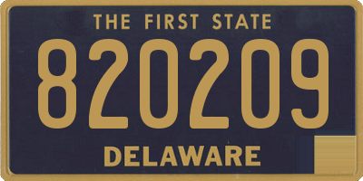 DE license plate 820209
