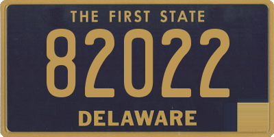 DE license plate 82022