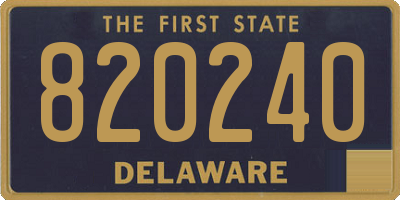 DE license plate 820240