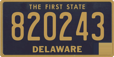 DE license plate 820243