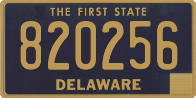 DE license plate 820256