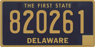 DE license plate 820261